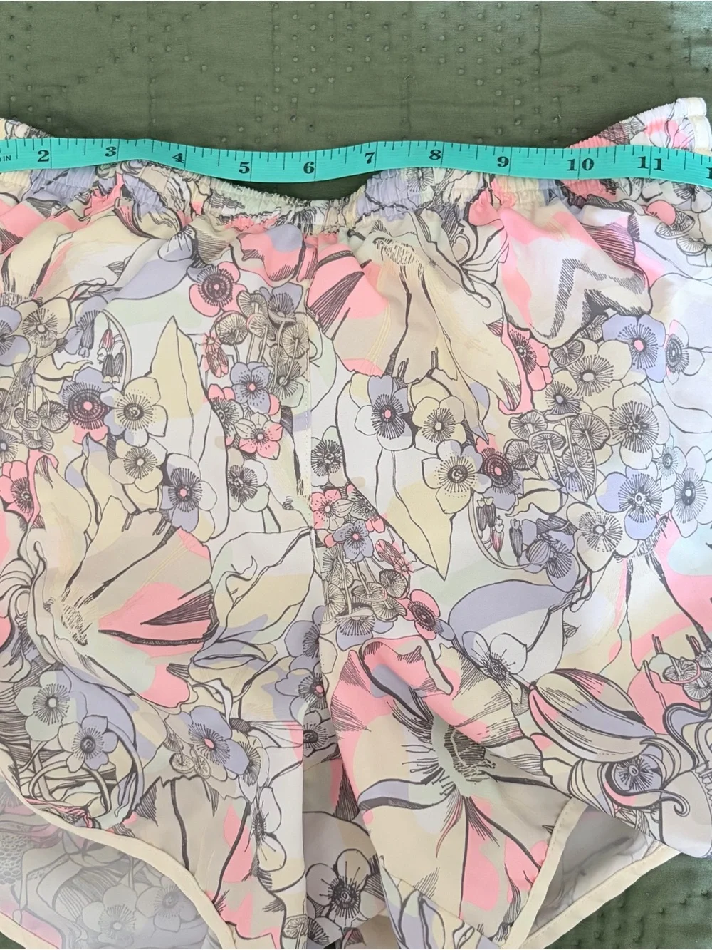 Nike Floral Print Kids Shorts - Pastel Pink, Lilac & Cream